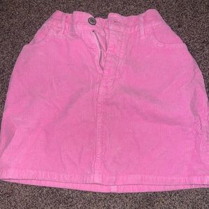 Pink corduroy skirt!
